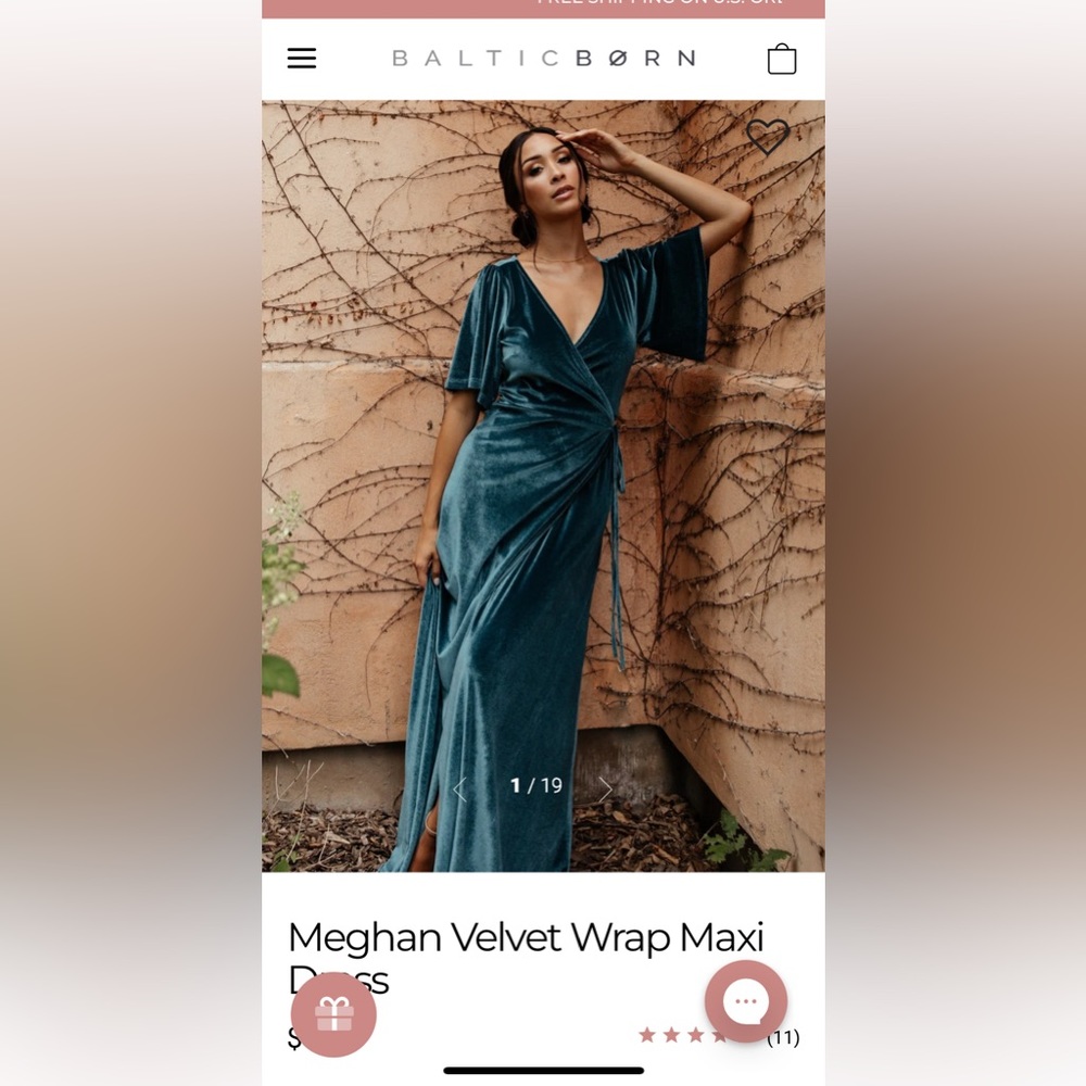 Baltic Born velvet maxi dress
